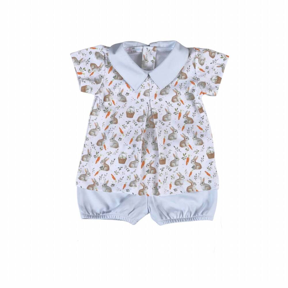 NEW BABY LOREN baby's little hoppers diaper cover set in white multi